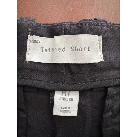Gap NWT Tailored Stretch Classic Career Shorts in Black Size 8 Tall - Picture 7 of 12